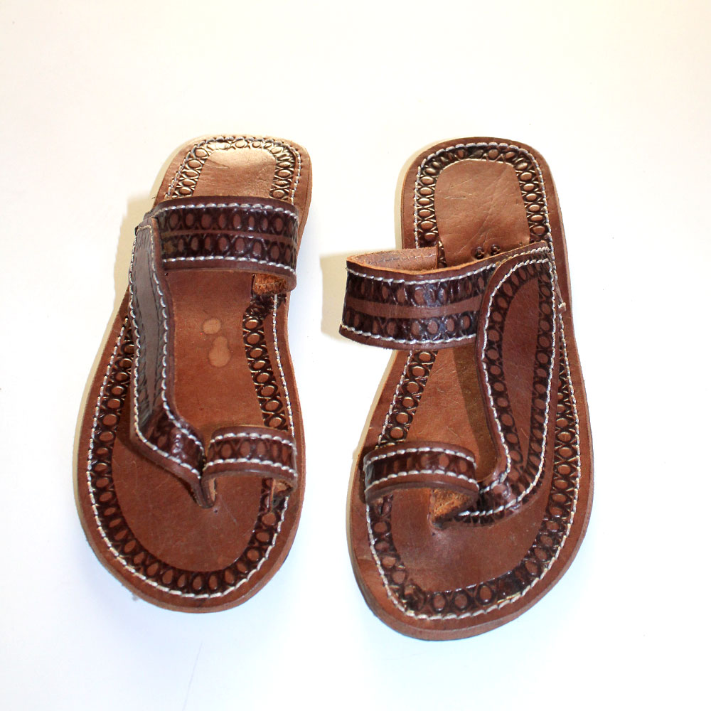Leather Sandals for Kids - Size 33 | Black Malaika